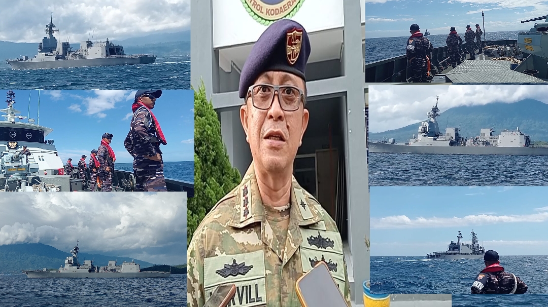 TNI AL Perkuat Diplomasi Maritim, Kodaeral VIII Gelar Passex Bersama Kapal Perang Jepang di Laut Sulawesi