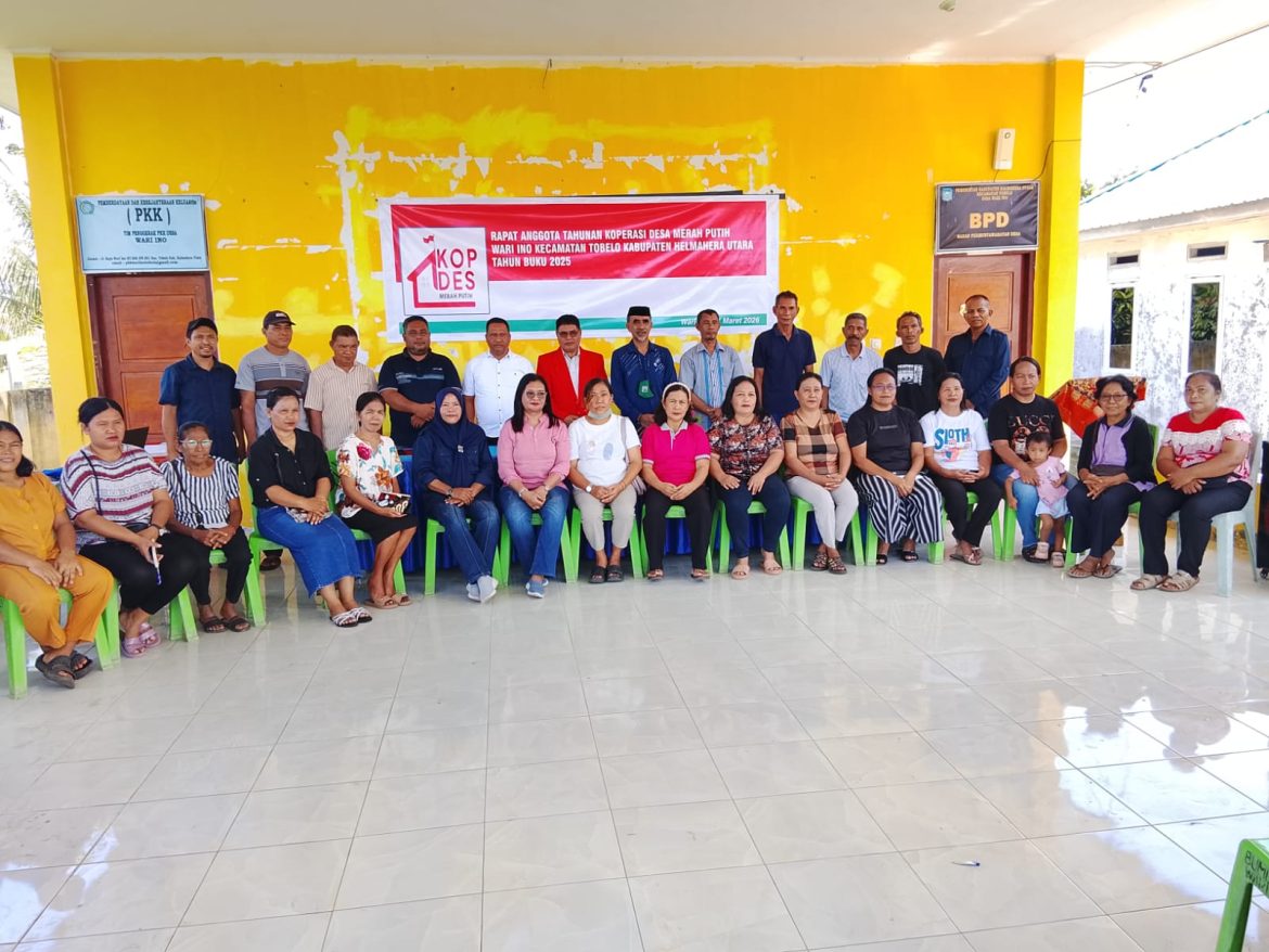 Rapat Tahunan Koperasi Desa Merah Putih Wari Ino Kabupaten Halmahera Utara tahun buku 2026.