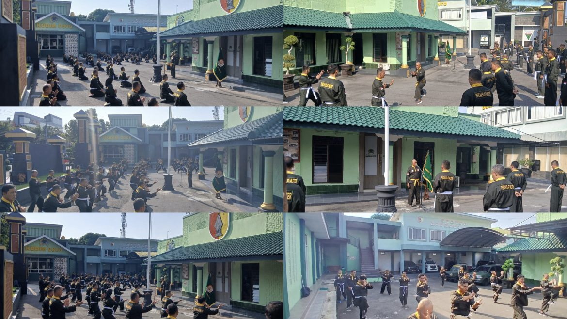 Tingkatkan Profesionalisme Prajurit, Kodim 0808/Blitar Rutin Gelar Latihan Pencak Silat Militer