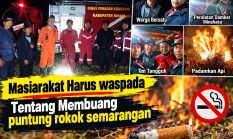 Damkar Minahasa Bersama Pemerintah Kecamatan dan Masyarakat Kakas Barat Bergerak Cepat Padamkan Kebakaran Lahan Dekat Permukiman Warga