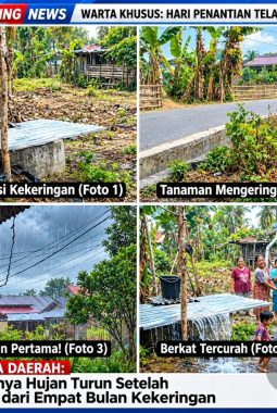SETELAH EMPAT BULAN LEBIH KEMARAU, WARGA WASIAN KAKAS BARAT BERSYUKUR ATAS TURUNNYA HUJAN YANG MEMBAWA BERKAH BAGI TANAMAN DAN SUMBER AIR